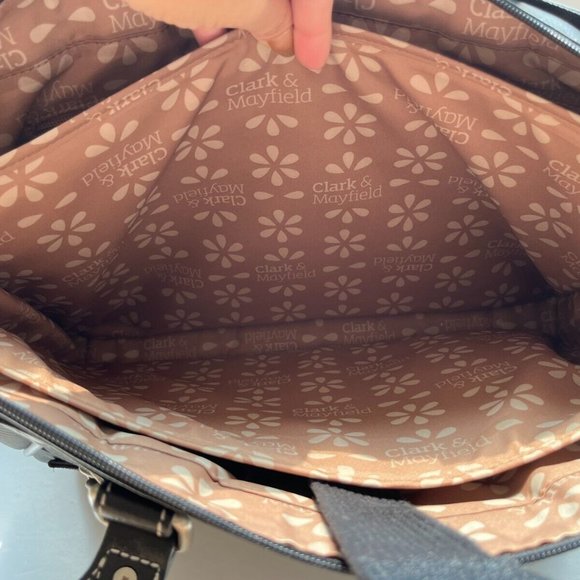 Clark & Mayfield Over Night Zipper Hand Bag Metro Laptop or Diaper Bag or Travel - Picture 12 of 13